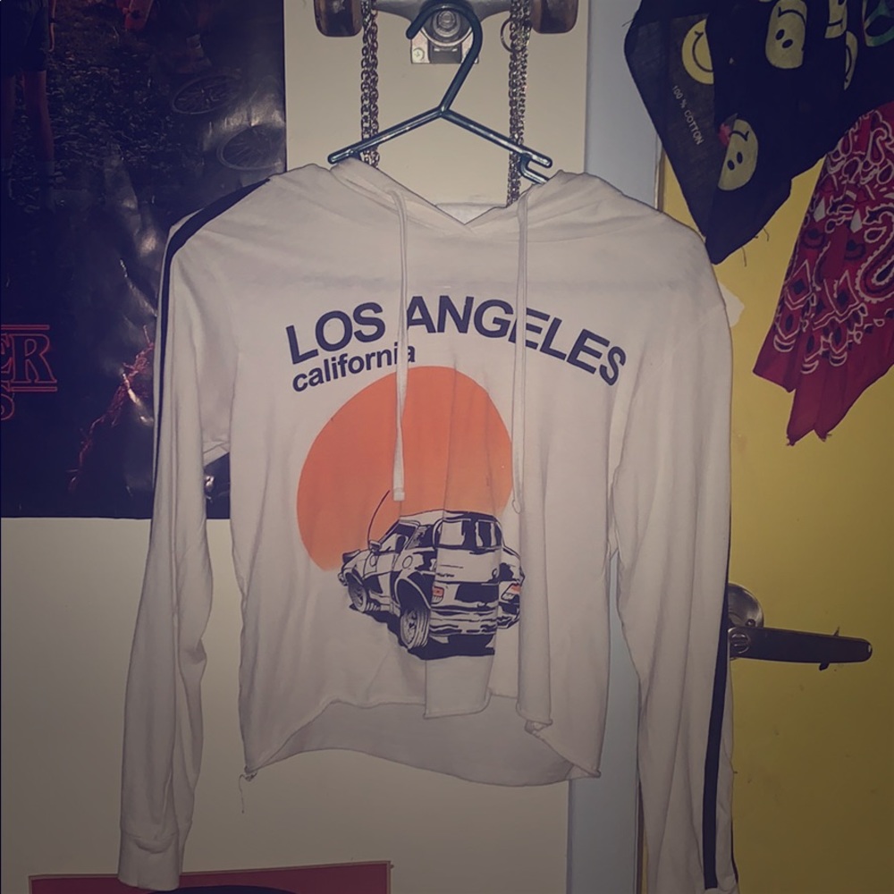 While hoodie Los angles California print